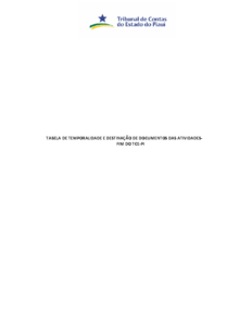 Manual de Descarte – Tabela de Temporalidade e Destinação de Documentos das Atividades-Fim do TCE/PI
